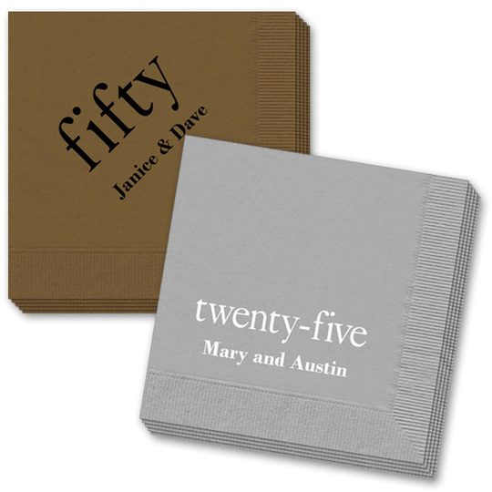 Select Your Big Number Napkins